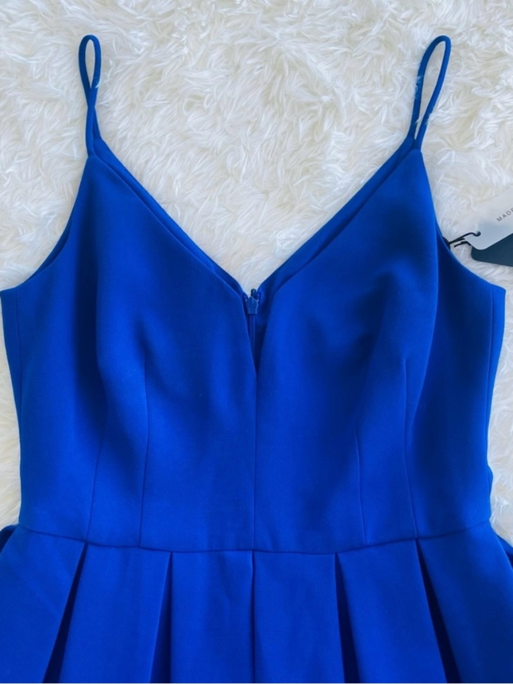 🤍New! Halo Royal Blue Spaghetti Strap Mini Dress - Picture 3 of 8